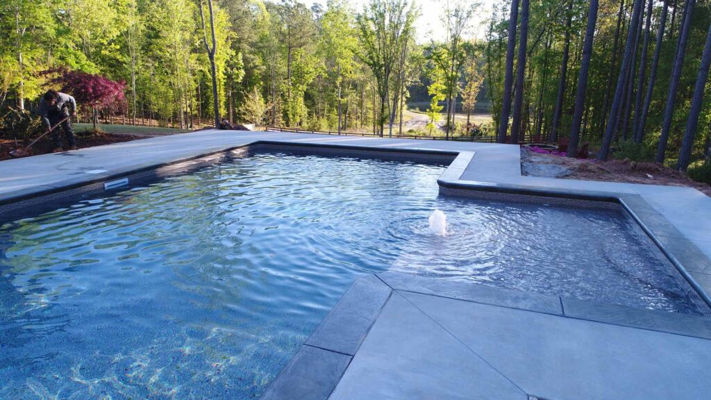 A stunning, inground vinyl pool from Dickson Family Pools & More