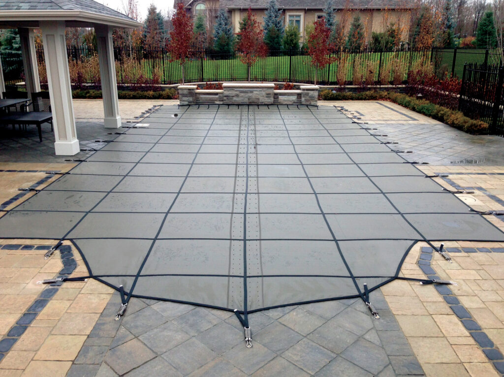 Raised Wall SC w invis-a-drain 193 | Dickson Family Pools & More Raised wall FLI HyperLite Solid safety cover